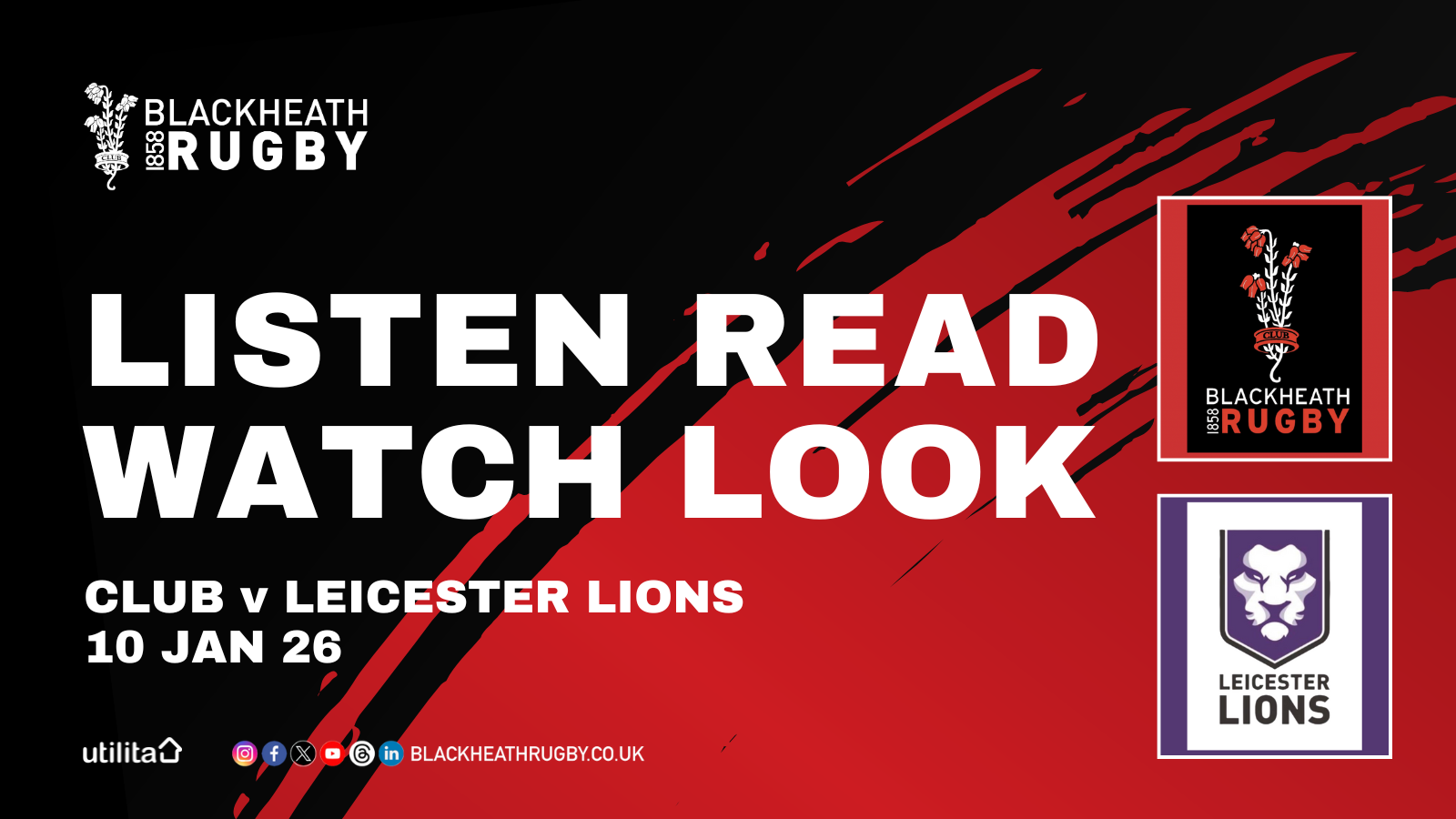 LISTEN READ WATCH LOOK: 10 JAN 26 - Blackheath Rugby